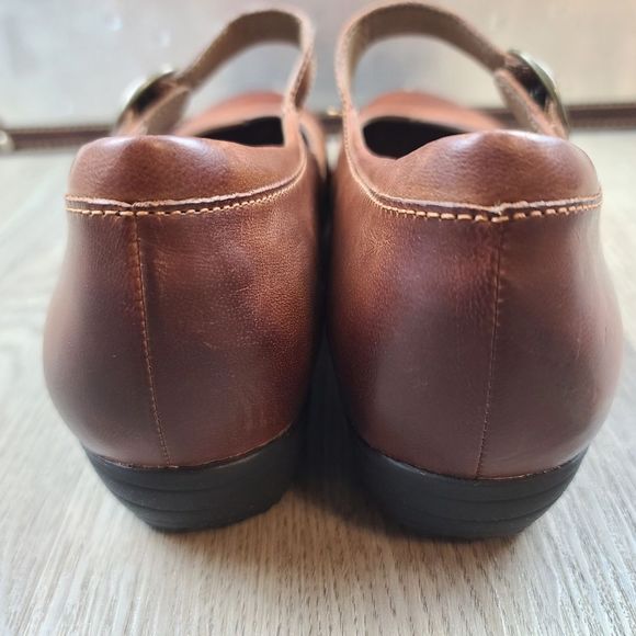 NWOB Dansko Fawna Mary Jane Chestnut Burnished Calf Leather Shoes size 9 - Picture 6 of 14
